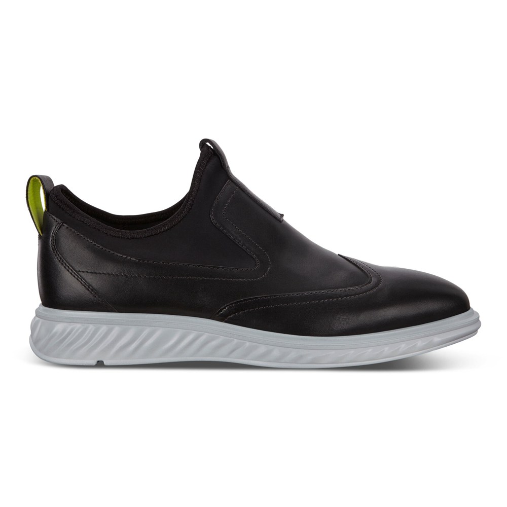 ECCO Mens Slip On Black - St.1 Hybrid Lite Shoes - NQR-768490